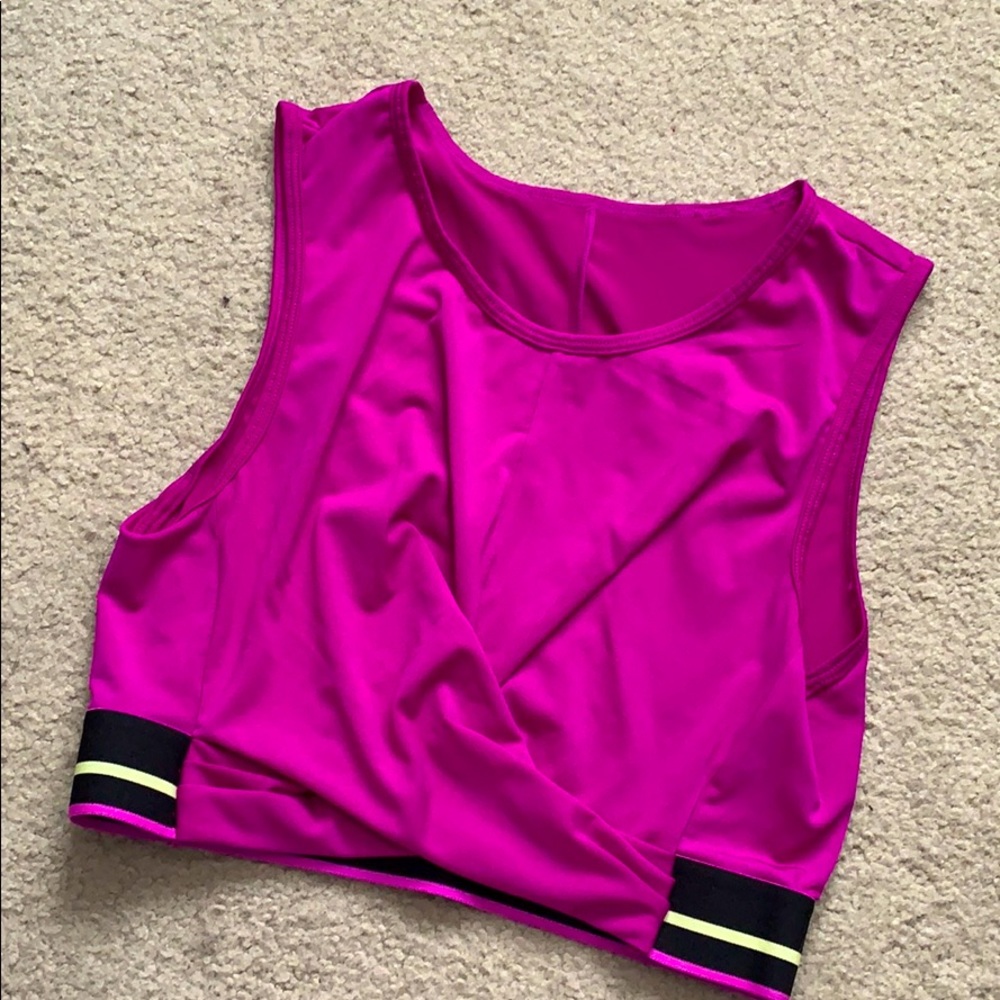 Pink cropped top
